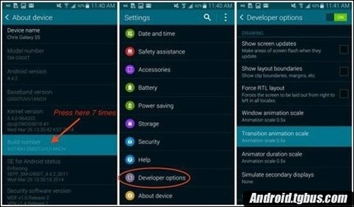 三星s5關(guān)閉隱藏在開發(fā)者選項(xiàng)中的動(dòng)畫特效