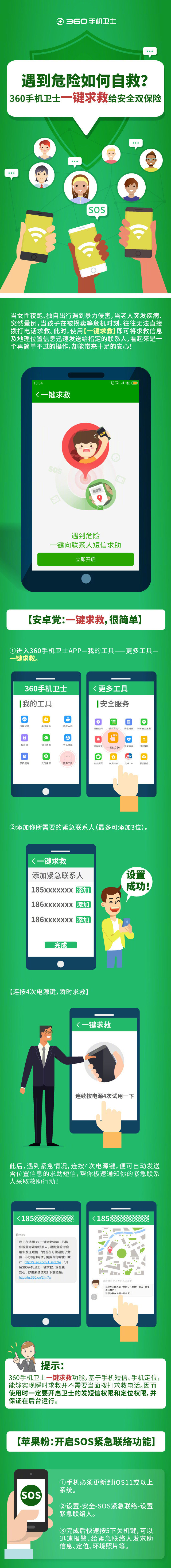 身陷險(xiǎn)境？360手機(jī)衛(wèi)士“一鍵求助”幫你