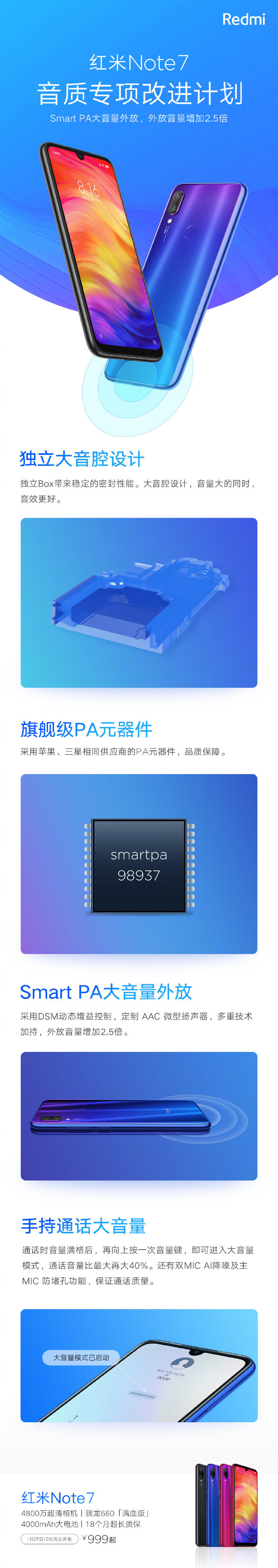 紅米Note 7音質(zhì)專項(xiàng)改進(jìn)計(jì)劃 千元機(jī)中無敵手