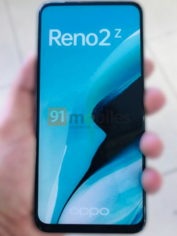 OPPO Reno 2Z真機(jī)疑曝光 前置升降鏡頭還有后置四攝