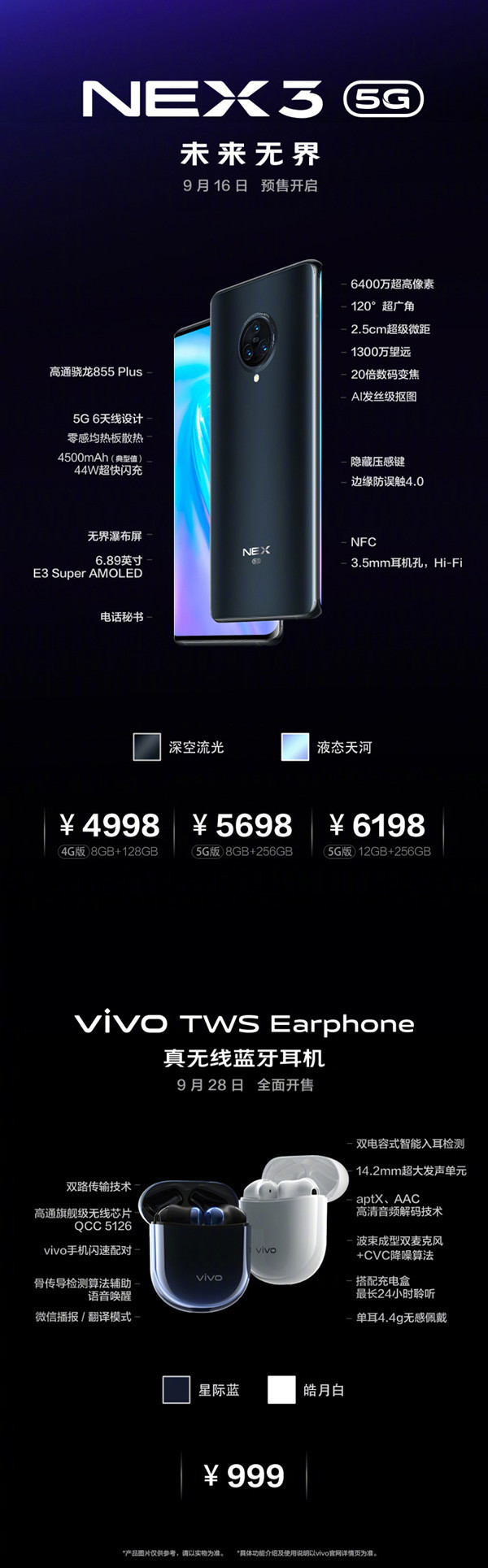 vivo NEX 3今日全面開(kāi)售 無(wú)界瀑布屏/6400萬(wàn)三攝/5G